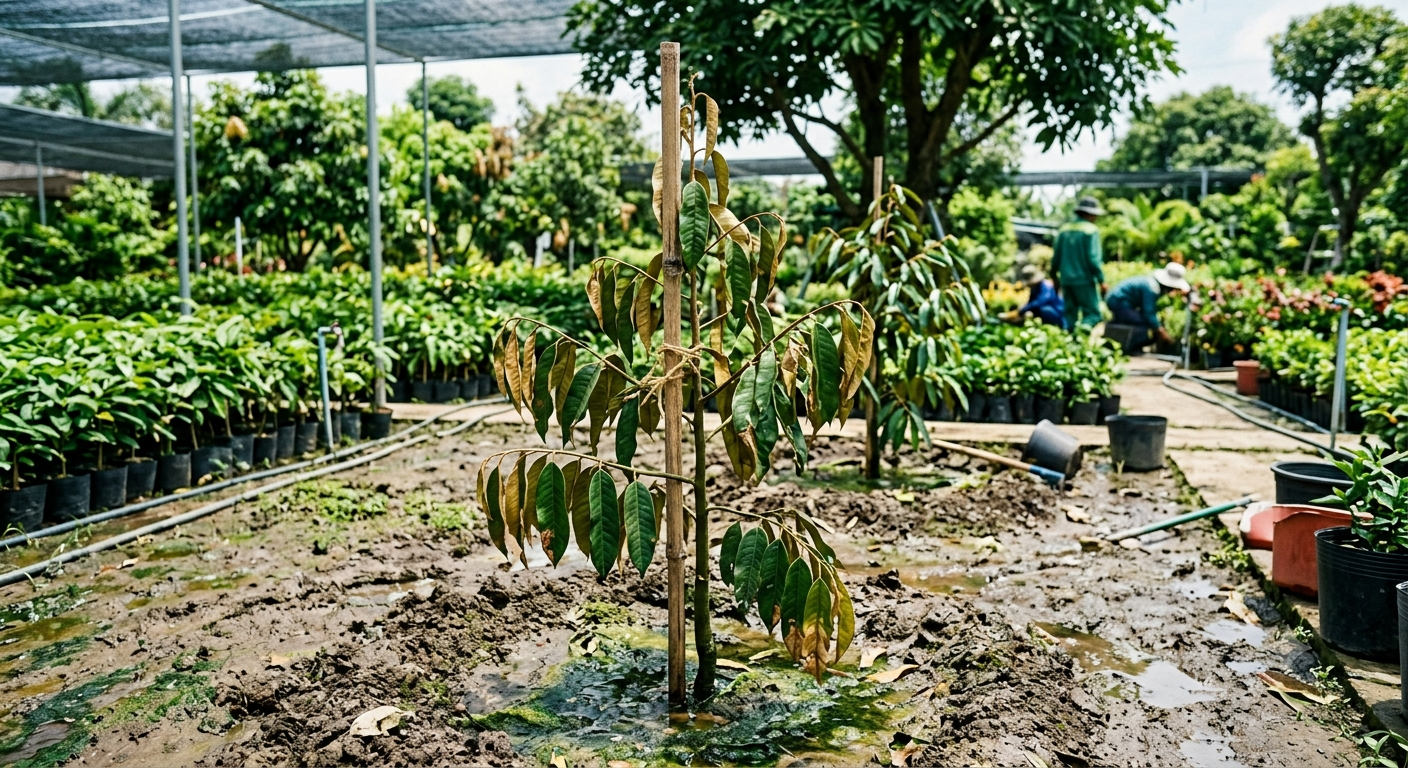 Những sai lầm cần tránh khi chăm sóc cây sầu riêng giống mới trồng